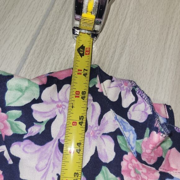 Vntg Womens 1980s Floral Print USA Made Britland 3/4 Sleeve Dress Size 9 - Picture 5 of 11